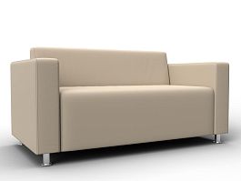 Диван прямой Лига-093 ВН Экокожа бежевый - Фото предпросмотра