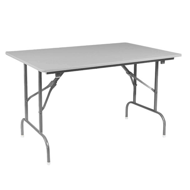 Стол Лидер 1, серый, каркас - серебро - Вид 1