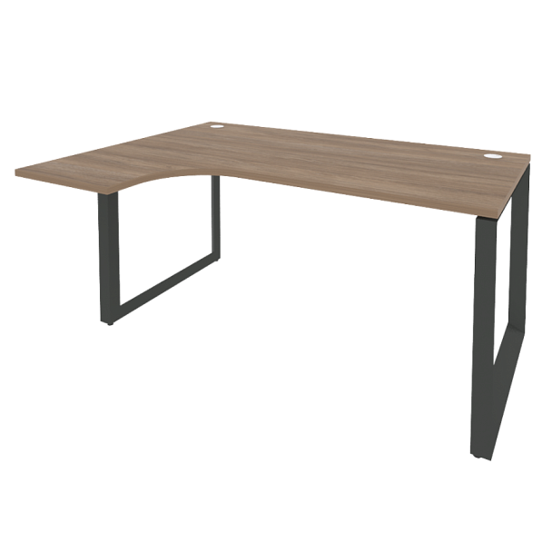 Onix Стол эргономичный левый на О-образном м/к O.MO-SA-4 (L) Дуб аризона/Антрацит металл 1580*1180*750 (800/460) - Вид 1