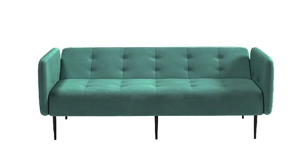 Monaco диван-кровать прямой с подлокотниками, трехместный, бархат 87 - Вид 3