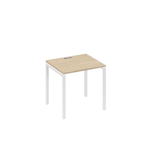 Стол письменный на металлокаркасе DUE A4 А4 Б2 011 БП дуб скандинавский / металлокаркас белый - Вид 1