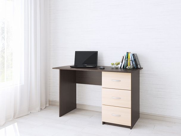 Стол письменный Сити-1 (750х1200х600) венге/дуб молочный - Вид 1