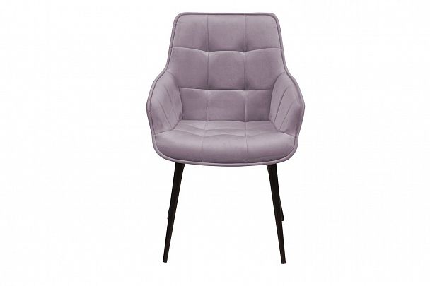 Стул с подлокотниками Capri, бархат светло-серый 26 / опора конус - Вид 2