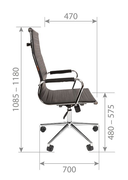 Кресло CHAIRMAN 755, экокожа, красный - Вид 6