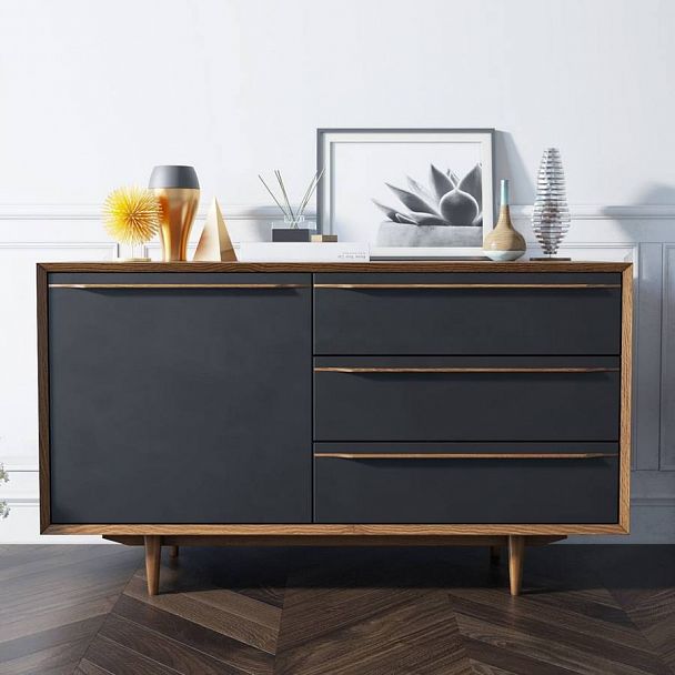 Комод "Bruni Black" с ящиками и дверкой - Вид 4