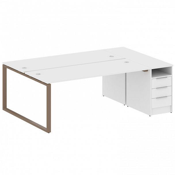 Рабочая станция "Metal System" БО.РС-СТП-2.5 белый/мокко - Вид 1