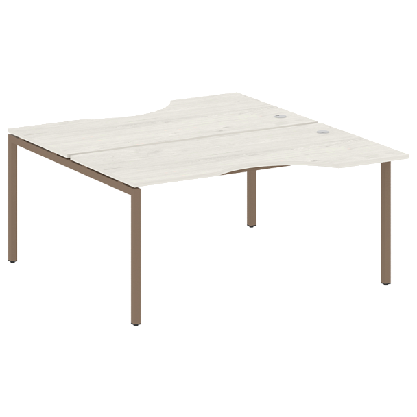 Metal System Quattro Р. ст. криволинейная на П-образном м/к 40БП.РАС-СА-2.1 Дуб наварра/Мокко металл 1600*1835*750 - Вид 1