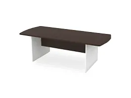 БЕРЛИН / BERLIN Конференц-стол симметричный 2000х1000х740 Венге/Белый - Фото предпросмотра