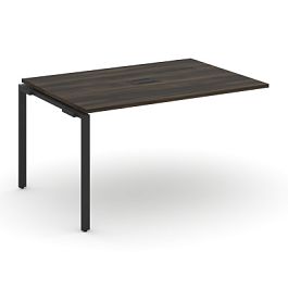 Concept Проходной наборный элемент переговорного стола CN.NPRG-013 Дуб Мали/Металл Черный 1380*980*750 - Фото предпросмотра