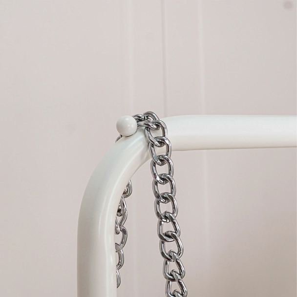 Вешалка для плечиков "Радуга-2", 1520х820х390 мм, передвижная, металл, белая, ВНП 299 Б - Вид 5