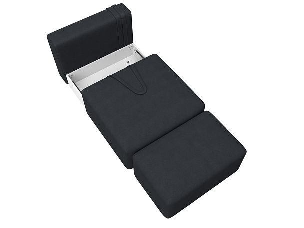 Модули диван и пуф Лига-060 НПБ Искусственная замша серый - Вид 7