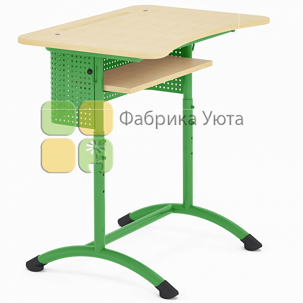 Парта одноместная ЭКСТРА (Р) с полк. и перф. экр.,рег. (1-3 гр) - Вид 3