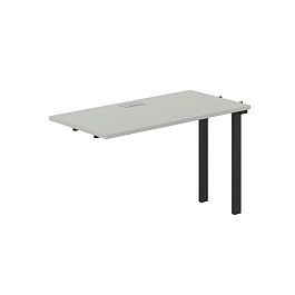 Секция рабочей станции s-b-s 1200х600х750 / профиль: 59х59 черный; столешница: серый бархат Призма / Prizma - Фото предпросмотра