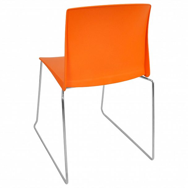 Стул Pull (пруток) каркас Хром, оранжевый, стопируемый - Вид 3