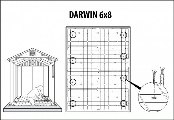Сарай "Darwin 6*8" gray - Вид 3