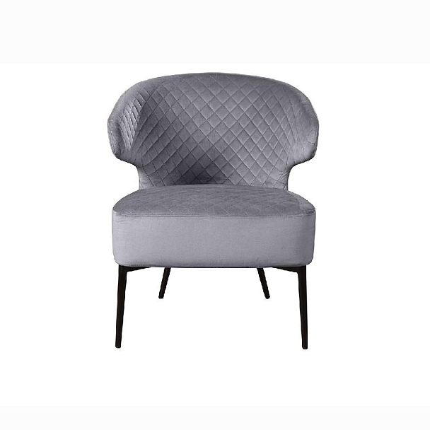 Кресло Richard ромб, бархат серый 27 - Вид 2