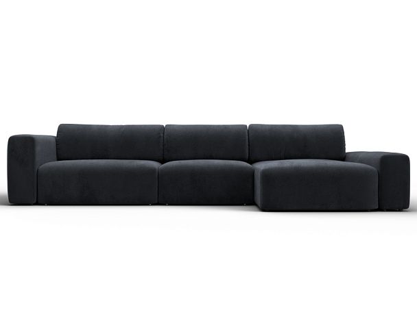 Диван угловой Лига-066 НПБ Лонг угол правый Велюр серый - Вид 2