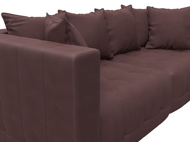 Диван прямой Лига-052 НПБ Замша бордовый - Вид 4
