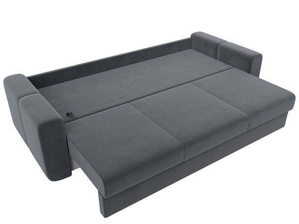 Прямой диван Лига-031 Велюр серый - Вид 8