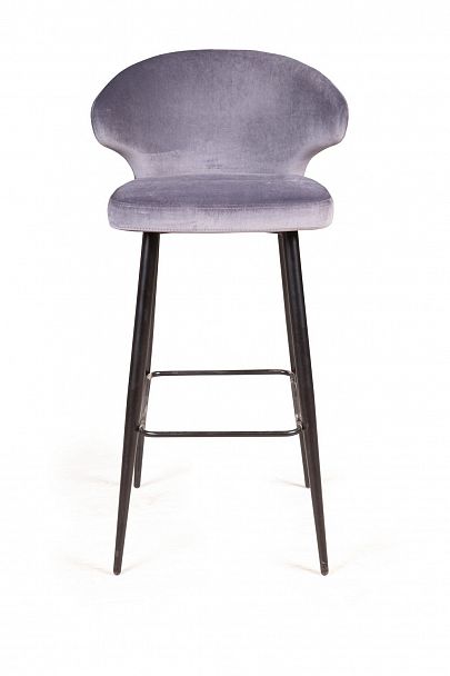 Стул барный Richard, бархат светло-серый 26 - Вид 2