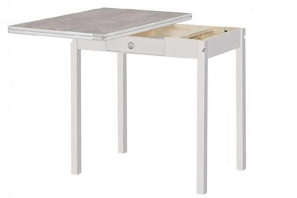 Стол обеденный раскладной ПН Снег (Лак),Цемент - Вид 2