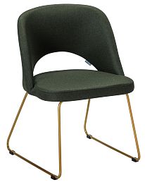 Стул Lars тёмно-зеленый/Линк золото - Фото предпросмотра