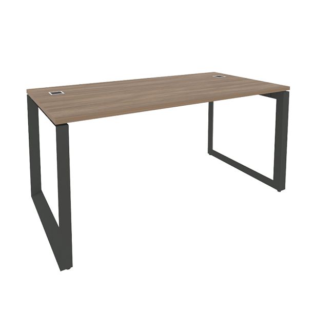 Onix Direct Стол рабочий руководителя на О-образном м/к O.MO-SRR-4.8 Дуб аризона/Антрацит металл 1580*800*750 - Вид 1