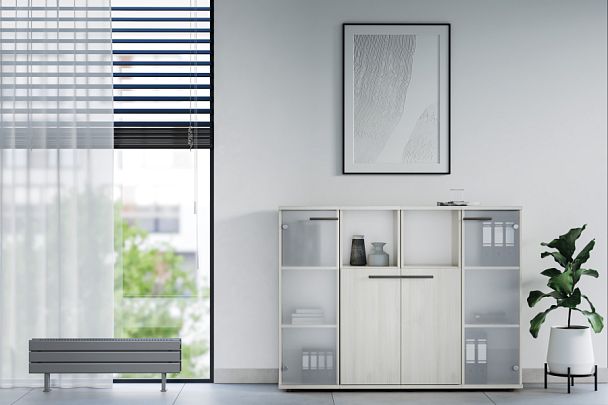 Шкаф для бумаг New Line  дуб шамони темный - Вид 33