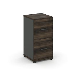 Concept Шкаф 1 узкая секция, 2 ниши CN.STU-212 A Дуб Мали/Антрацит/Металл Антрацит 420*420*818 - Фото предпросмотра