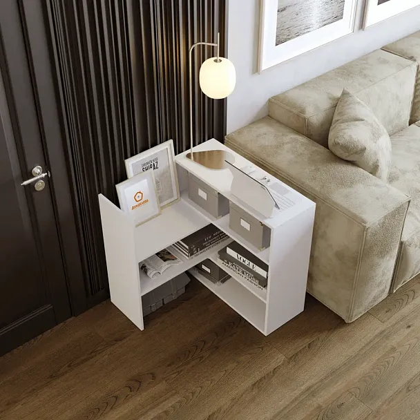 Стеллаж универсальный Ларго 1, белый - Вид 7