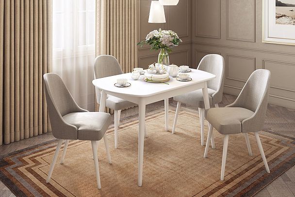 Стол обеденный раздвижной Сальса KM-0212.0133 белый - Вид 5