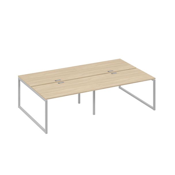 Рабочая станция на металлокаркасе QUATTRO (4х140) A4 А4 Б4 177-2 БП дуб скандинавский / металлокаркас серый - Вид 1