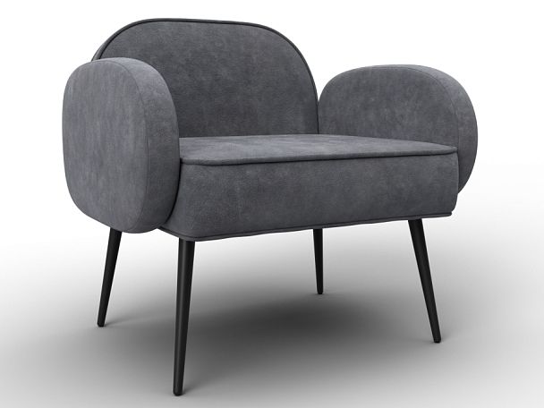 Кресло Лига-086 Велюр серый - Вид 1