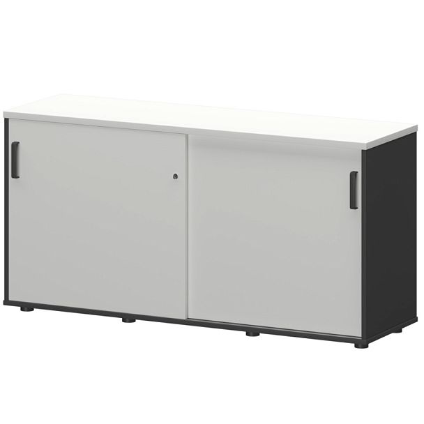 Тумба-купе СМТ-15.7К Тип2 Графит/Белый 1496x444x750 Смарт - Вид 1