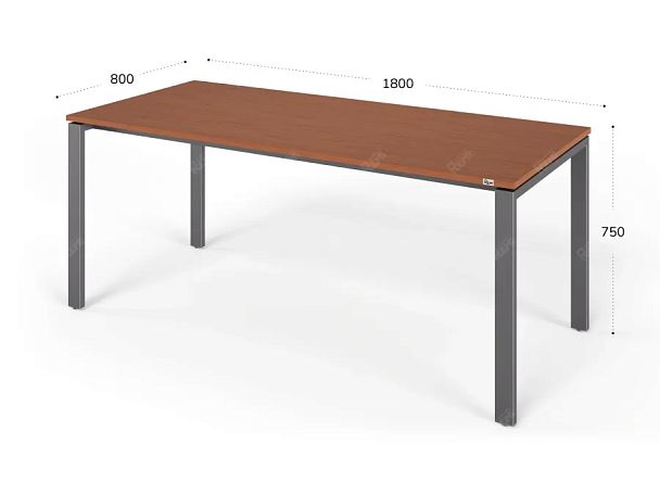 UNITY РМС8-18 ОРЕХ ИТАЛЬЯНСКИЙ Стол на металлокаркасе прямой 1800х800х750 - Вид 1