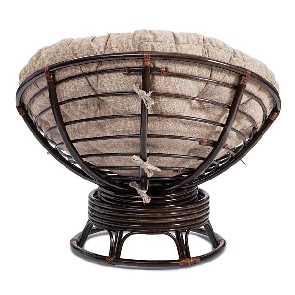 Кресло-качалка Папасан/Papasan (W 23/01 B) /с подушкой/Antique brown (античный черно-коричневый) - Вид 4