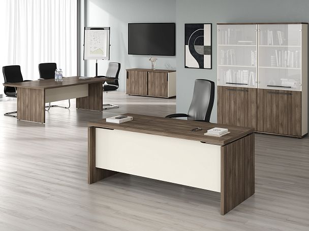 Стол для переговоров New Line 120x120x75 дуб шамони светлый - Вид 5