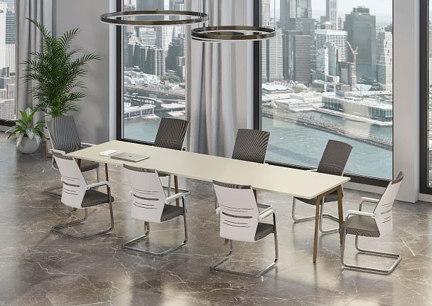 Рабочая станция на 3 места "ESTETICA" ES.RS-3.2-LP Сатин - Вид 2