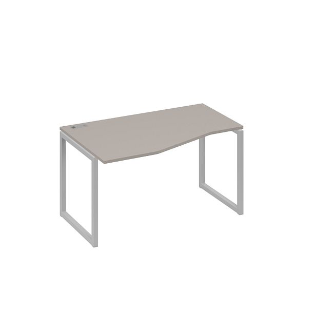 Стол эргономичный левый "Техно" на металлокаркасе QUATTRO A4 А4 Б4 063 БП мокко премиум / металлокаркас серый - Вид 1