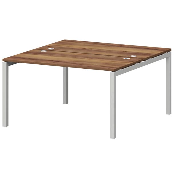 Бенч двойной на металлокаркасе СМС2-П-12К.149.Пр50 Таксония/Белый 1200x1496x750 Смарт - Вид 1