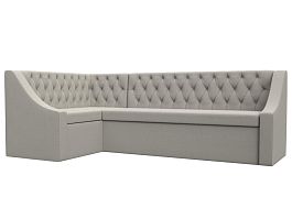 Диван кухонный угловой Мерлин левый угол Рогожка бежевый - Фото предпросмотра