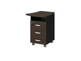 БЕРЛИН / BERLIN Тумба приставная правая 530х600х740 Венге/Черный - Фото предпросмотра