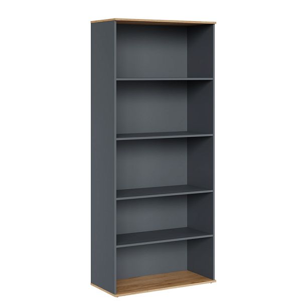 Стеллаж высокий Zion Light 90x42x207 дуб крафт золотой - Вид 1