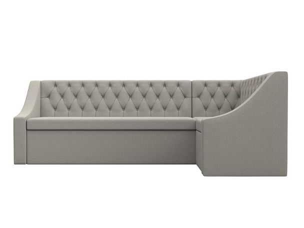 Диван кухонный угловой Мерлин правый угол Рогожка бежевый - Вид 2