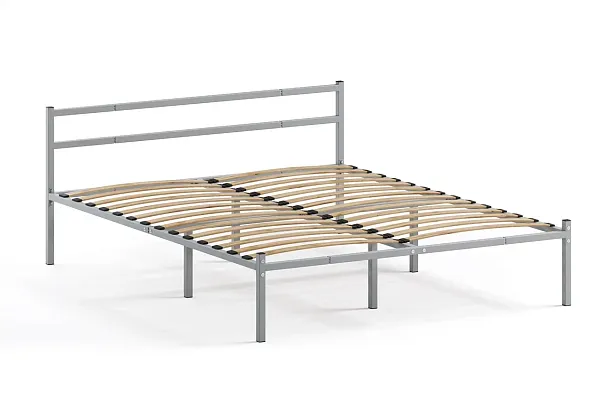 Кровать металлическая Лофт КОМПАКТ 1400*1900, цвет серый - Вид 2