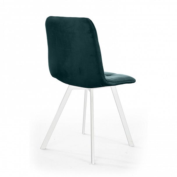 Стул UNO, бархат зеленый 19/ белый профиль - Вид 5