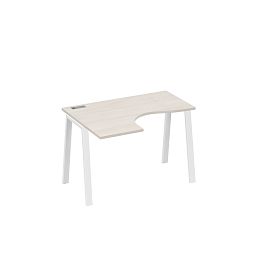 Стол эргономичный левый "Классика" на металлокаркасе TRE A4 А4 Б3 031 БП дуб / металлокаркас белый - Фото предпросмотра