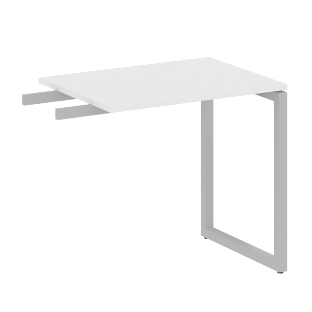 Metal System Quattro Приставной элемент на О-образном м/к 40БО.ПР-2 Белый/Серый металл 800*600*750 - Вид 1