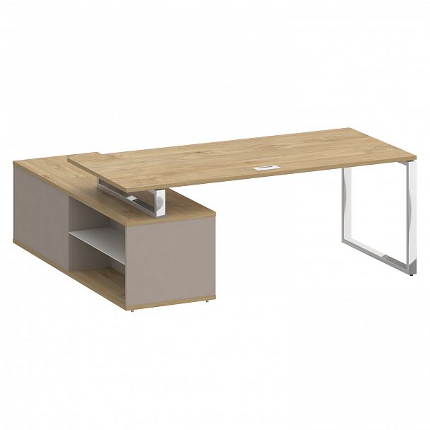 Стол с опорной греденцией "Shift" SK.SRG-200 тиквуд светлый/капучино - Вид 3