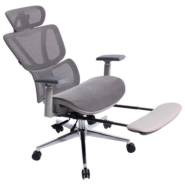 Кресло BRABIX PREMIUM "Evolution ER-700", подножка, слайдер, синхромеханизм, сетка, серое, 532948 - Вид 8